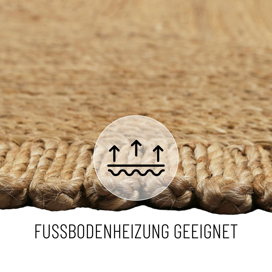 June Teppich natur Kurzflor rechteckig