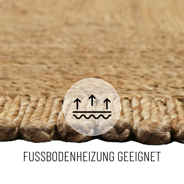 June Teppich natur Kurzflor rechteckig