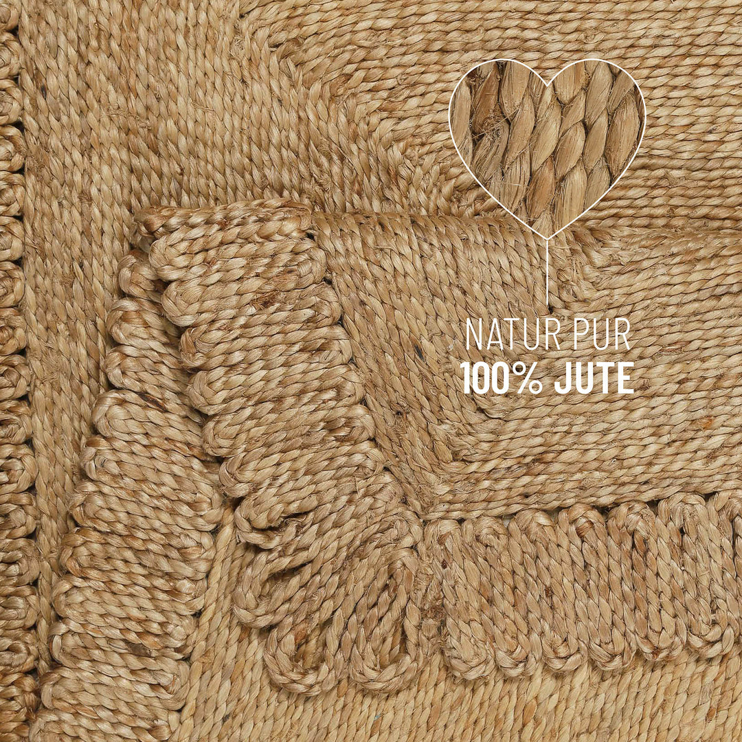 June Teppich natur Kurzflor rechteckig