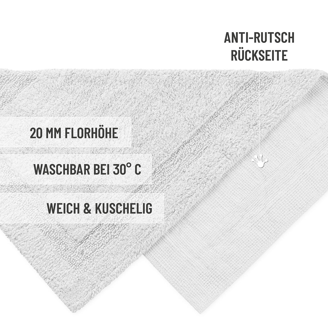 Badteppich Weiß "Knut" WECONhome Basics