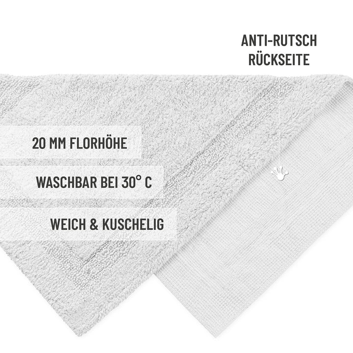 Badteppich Weiß "Knut" WECONhome Basics