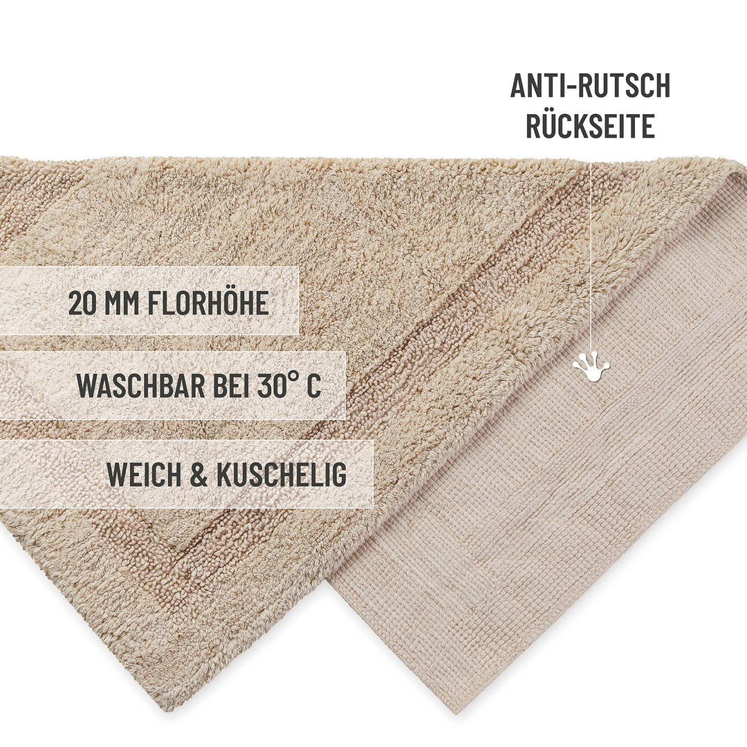 Badteppich Beige "Knut" WECONhome Basics