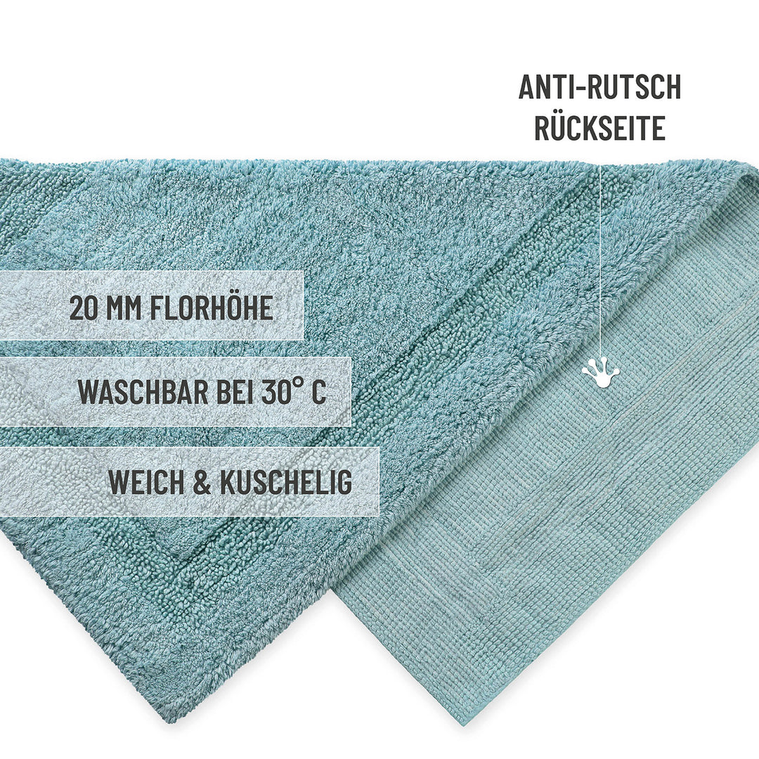 Badteppich Rauch Blau "Knut" WECONhome Basics