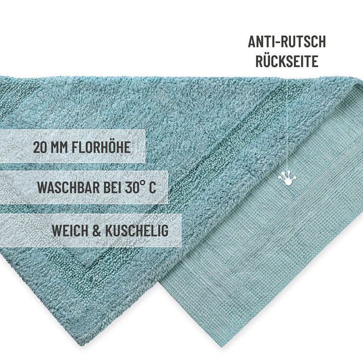 Badteppich Rauch Blau "Knut" WECONhome Basics