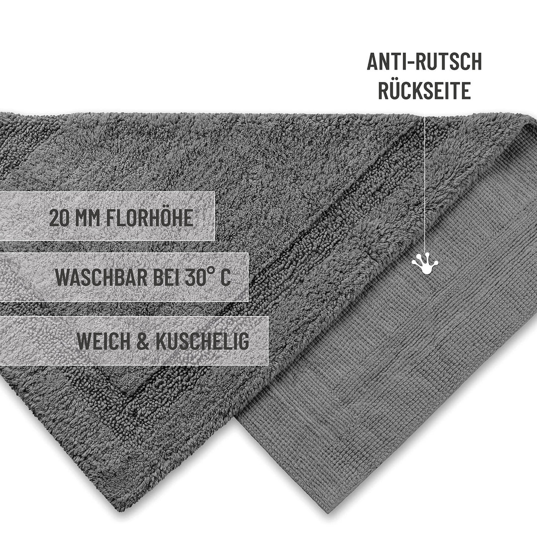 Badteppich Granit Grau "Knut" WECONhome Basics