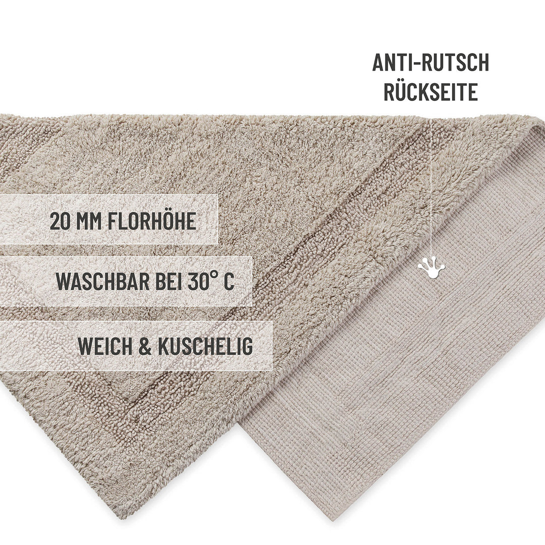 Badteppich Greige "Knut" WECONhome Basics