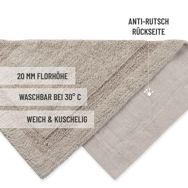 Badteppich Greige "Knut" WECONhome Basics