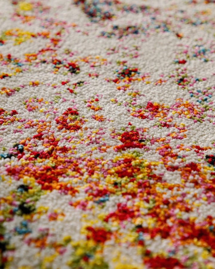 Kurzflorteppich Multi "Modernina 2.0" von WECONhome, Nahaufnahme der gesprenkelten Florstruktur