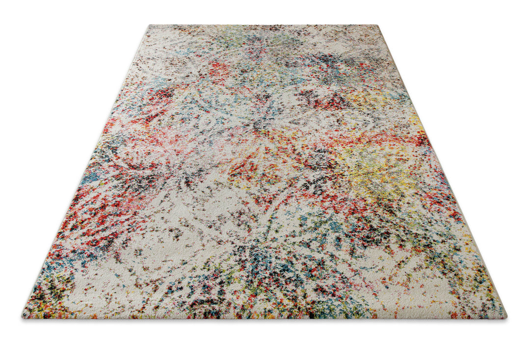 Kurzflorteppich Multi "Modernina 2.0" von WECONhome, perspektivische Ansicht des gesamten Teppichs