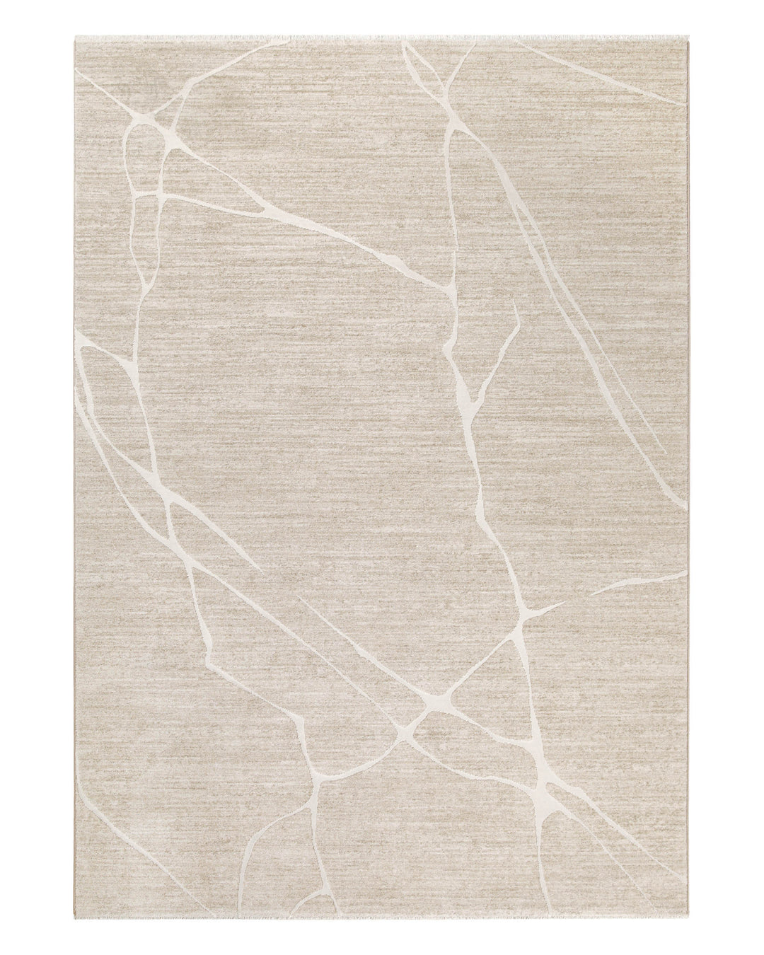 Kurzflor Teppich Elite in Beige Bunt als Freisteller mit modernem Linienmuster