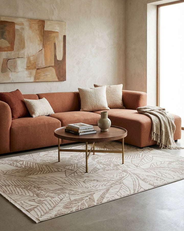 Esprit Kurzflor Teppich Beige Creme "Inga"