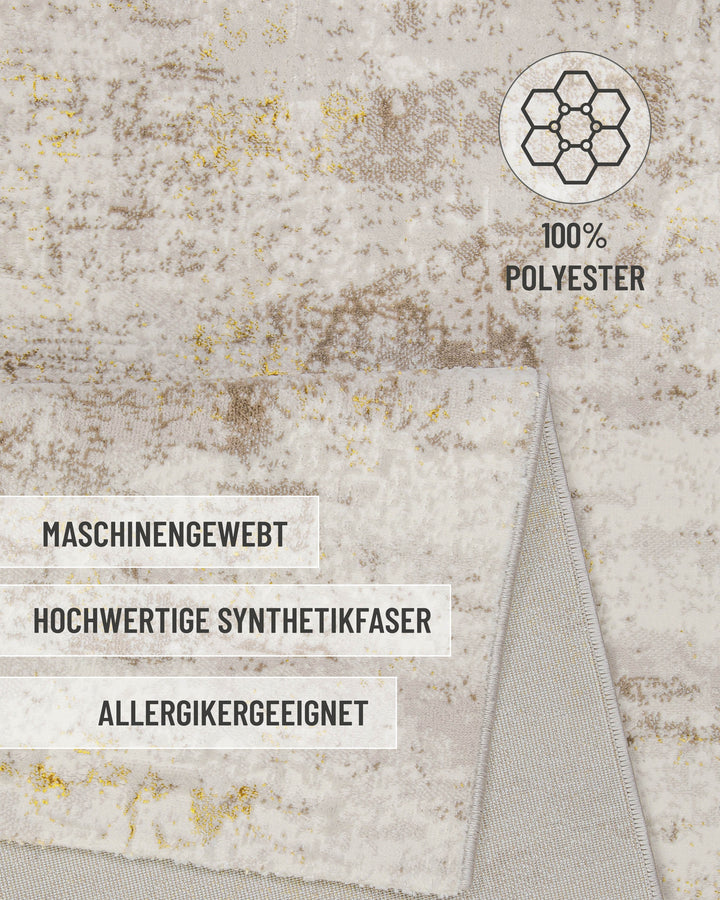 Esprit Kurzflorteppich Creme Gold "Feel Vintage 2.0"