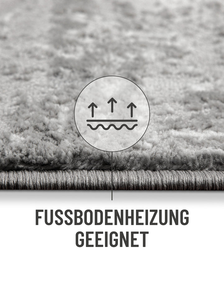 Esprit Kurzflorteppich Grau Silber "Feel Vintage 2.0"