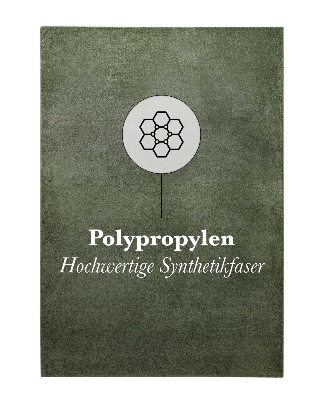 Kurzflor Teppich Freja Laub Grün mit Materialhinweis Polypropylen, strapazierfähig und pflegeleicht