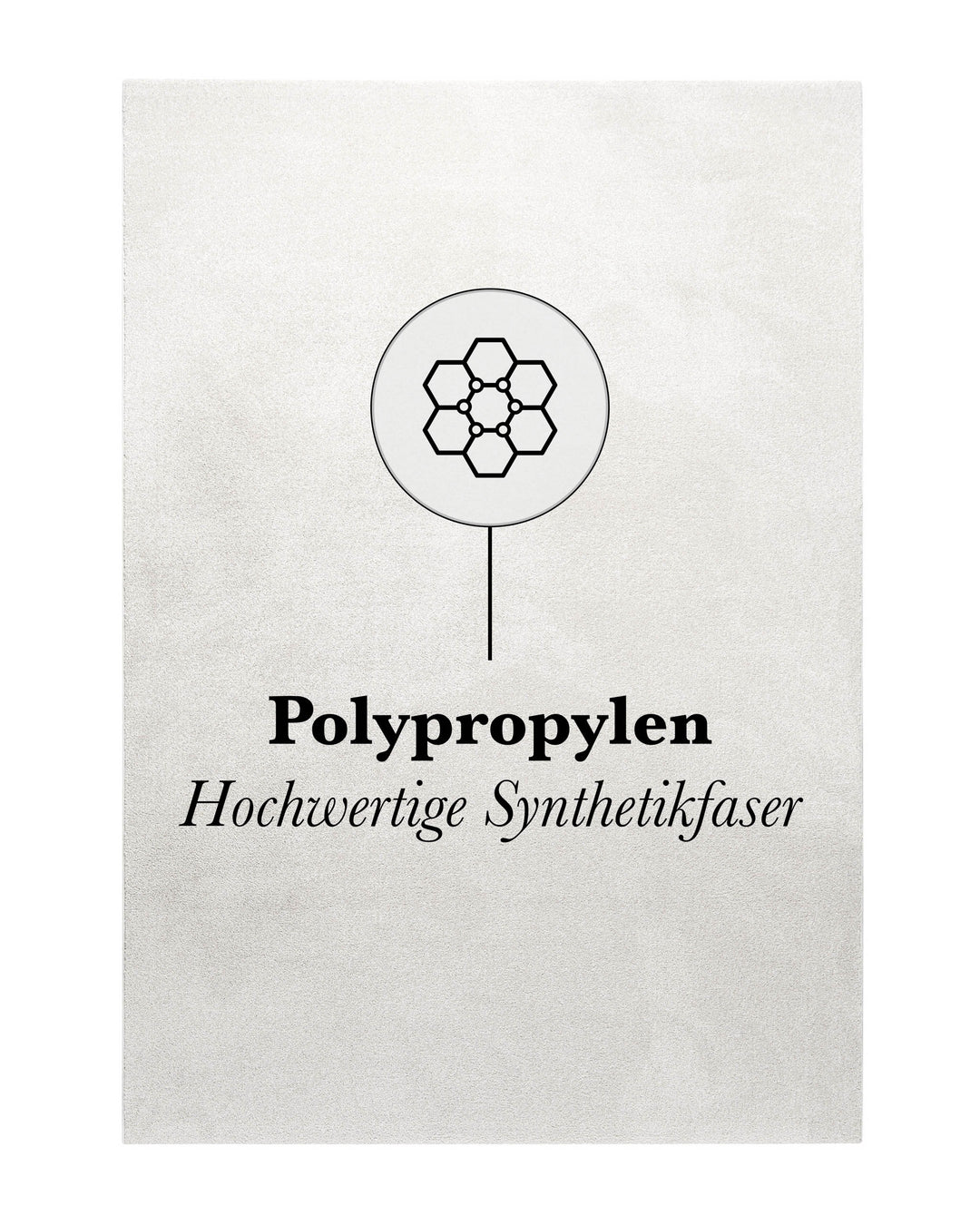 Kurzflor Teppich Freja Creme Weiß mit Materialhinweis Polypropylen, strapazierfähig und pflegeleicht