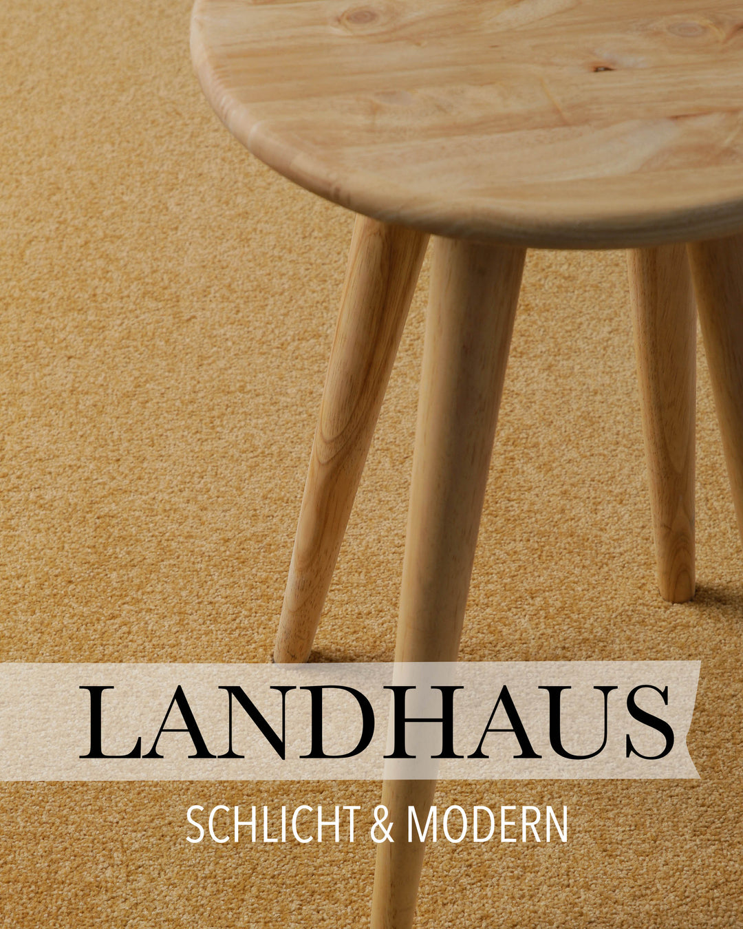 Wohnliche Darstellung mit „Landhaus“-Hinweis, betont den gemütlichen Stil