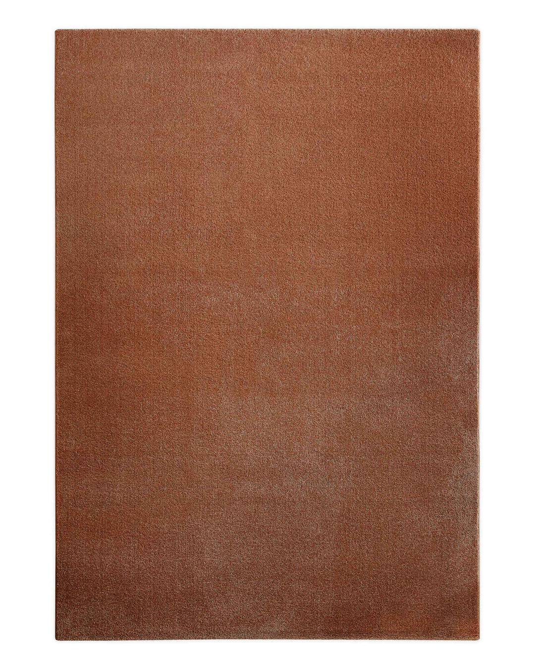 Kurzflor Teppich Montepulciano Ziegel Rot freigestellt, zeigt gleichmäßige rechteckige Form