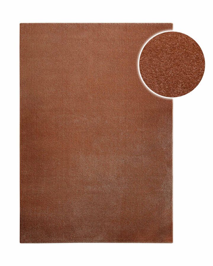 Flach liegende Ansicht, die Form und niedrige Florhöhe klar darstellt