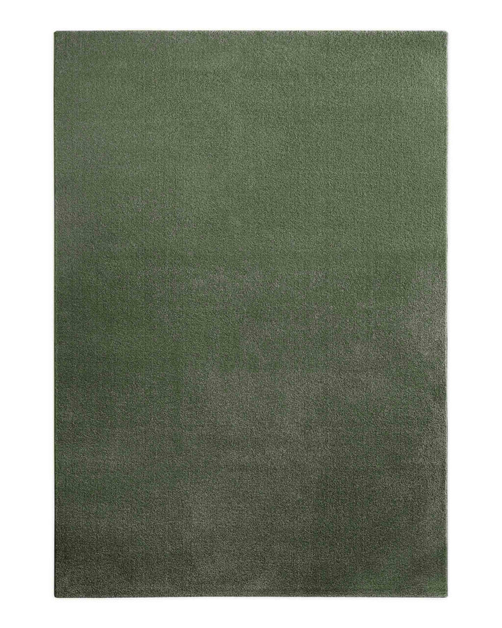 Kurzflor Teppich Montepulciano Laub Grün rechteckig in voller Ansicht