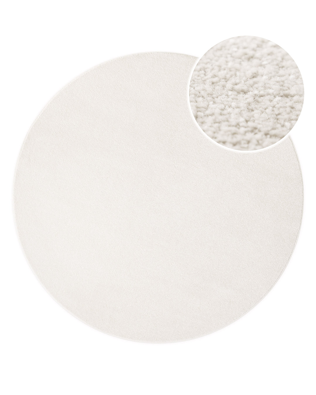 Esprit Kurzflorteppich Rund Creme Weiß