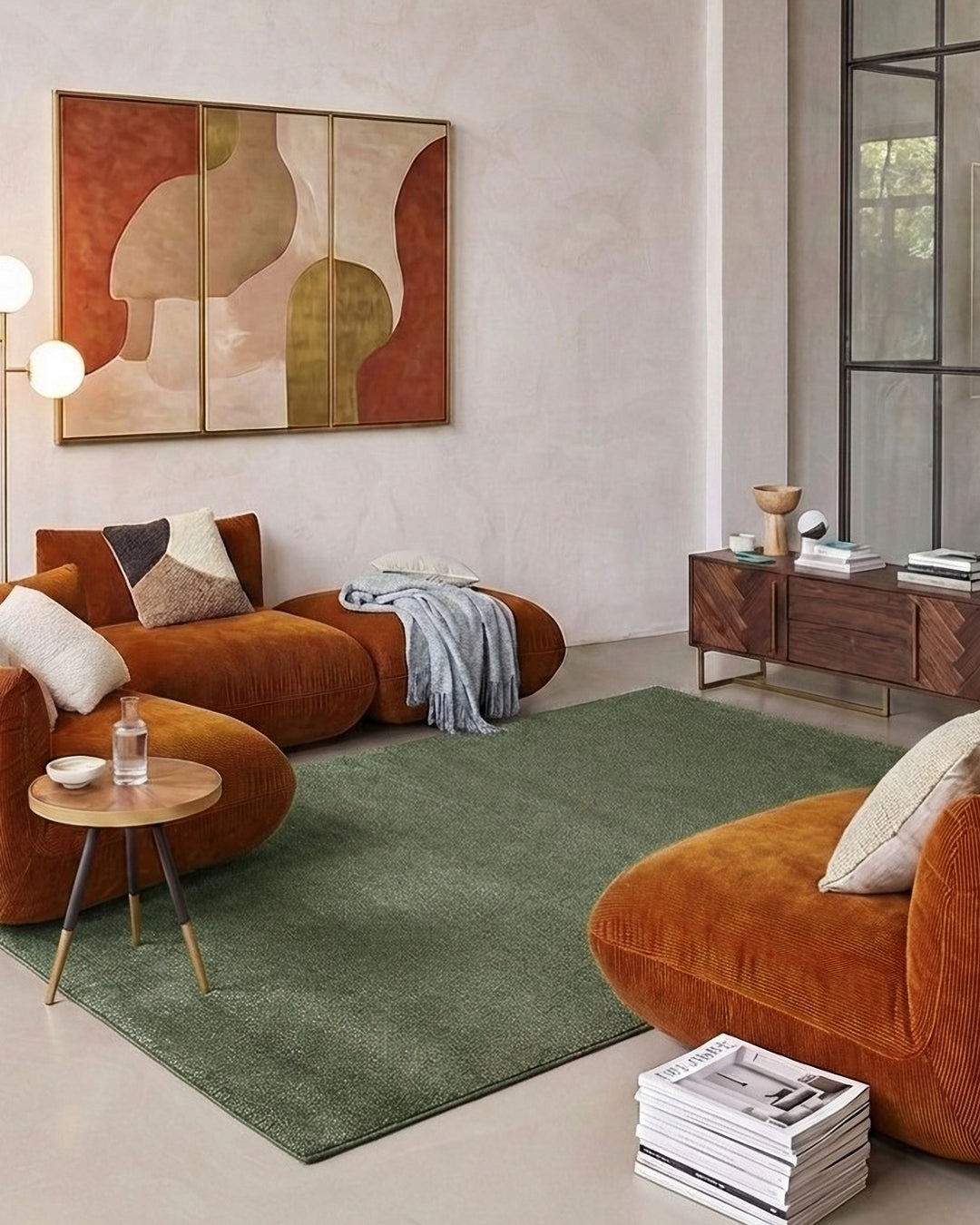 Esprit Kurzflorteppich Laub Grün "Vegas"