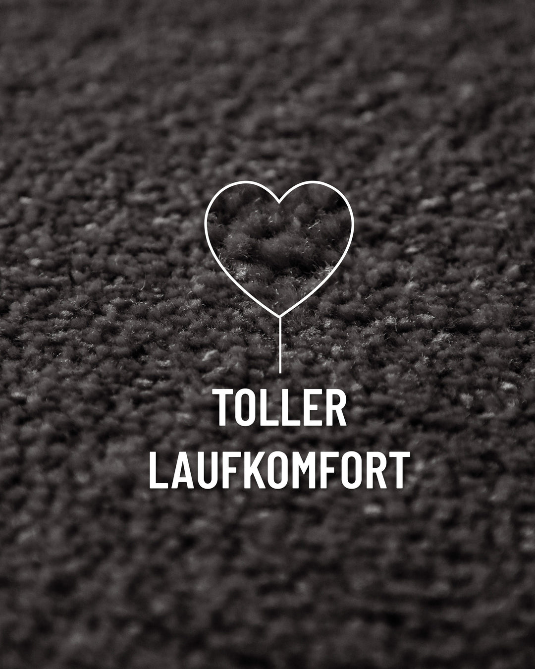 Kurzflor Teppich Vegas Anthrazit Nahaufnahme der Oberfläche mit Fokus auf weichen Laufkomfort