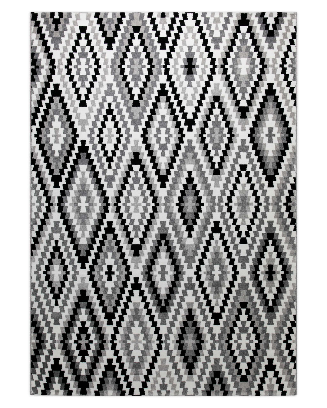 Weconhome Teppich 160x225 Schwarz Weiß Muster
