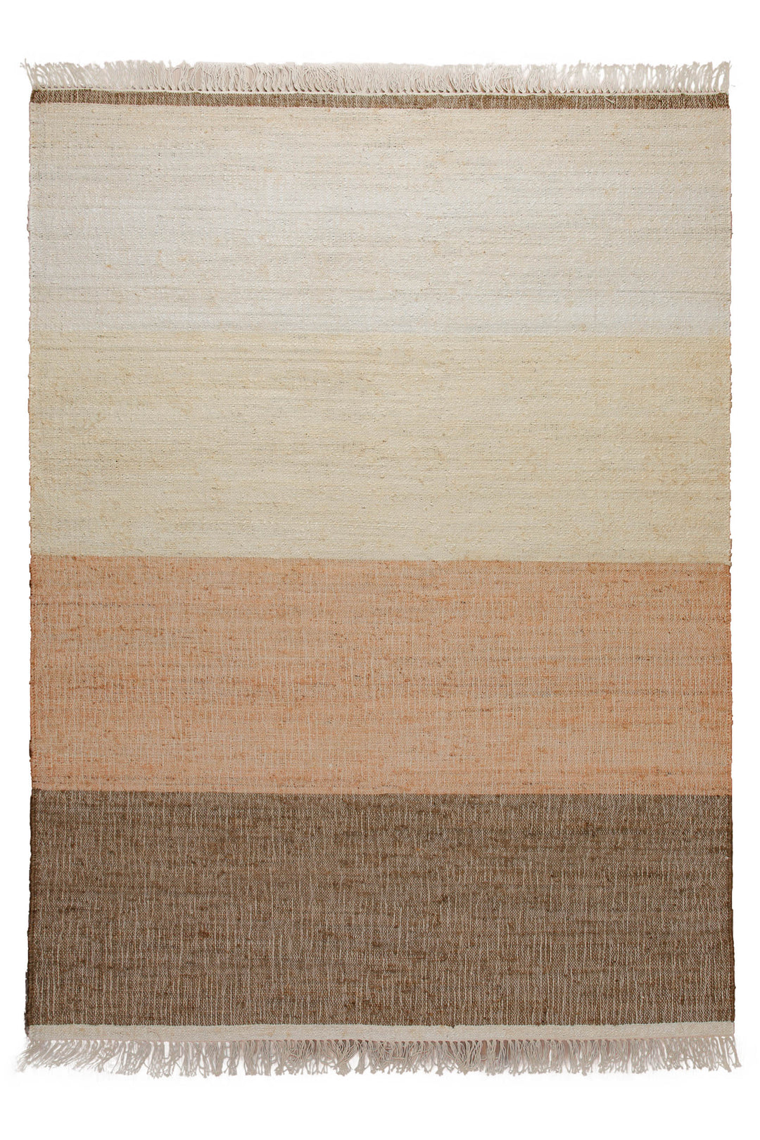 160x230 Teppich Wohnzimmer Drei Töne, eine Landschaft – Streifenteppich in Erdfarben