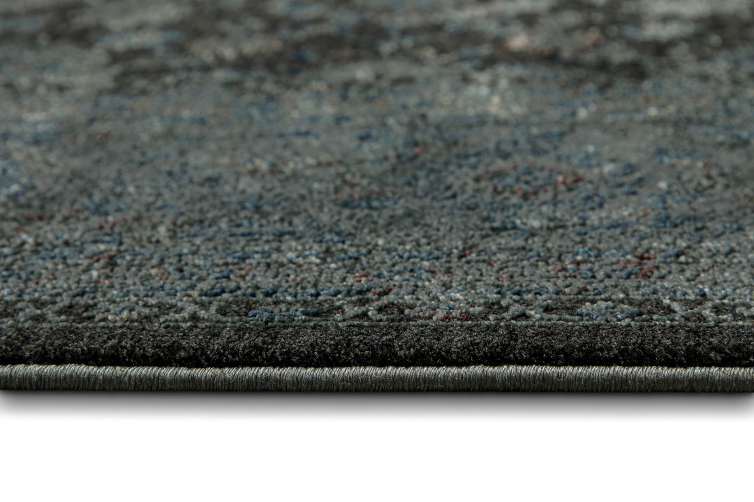 LunaSilk Teppich grün grau Kurzflor rechteckig