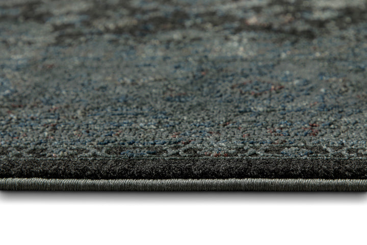 LunaSilk Teppich grün grau Kurzflor rechteckig