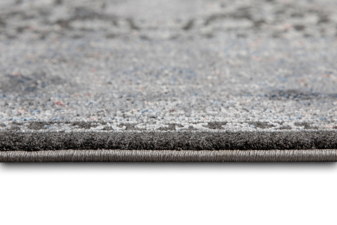 LunaSilk Teppich blau grau Kurzflor rechteckig