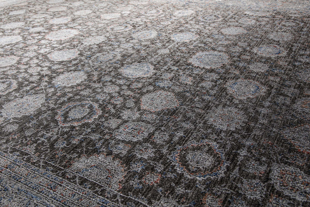 LunaSilk Teppich blau grau Kurzflor rechteckig