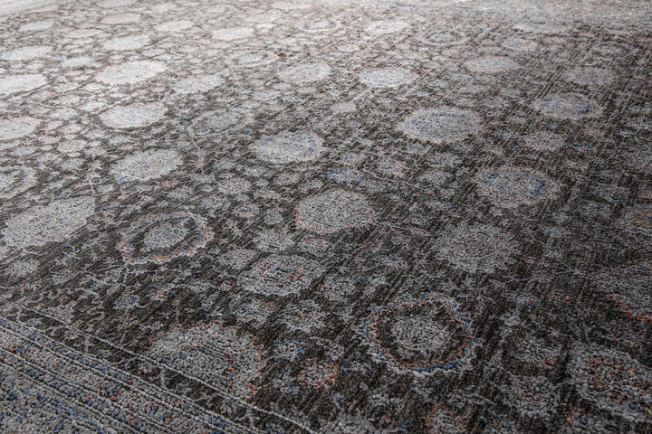 LunaSilk Teppich blau grau Kurzflor rechteckig