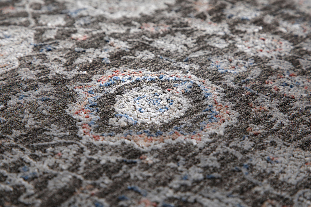 LunaSilk Teppich blau grau Kurzflor rechteckig