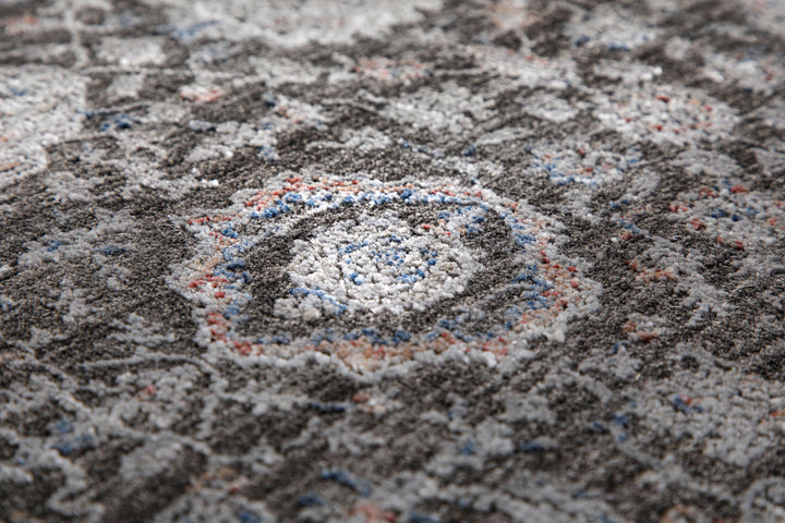 LunaSilk Teppich blau grau Kurzflor rechteckig