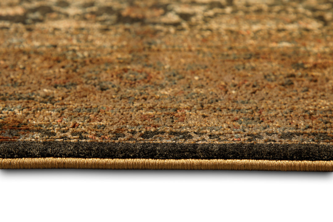 LunaSilk Teppich kupfer grau Kurzflor rechteckig