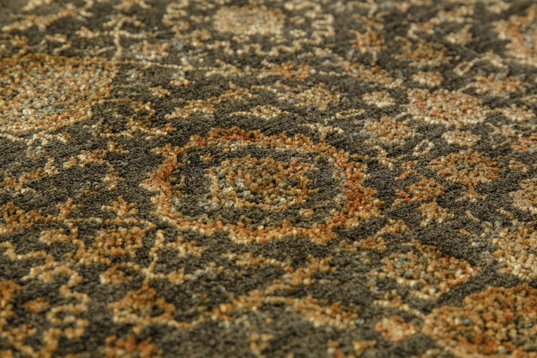 LunaSilk Teppich kupfer grau Kurzflor rechteckig