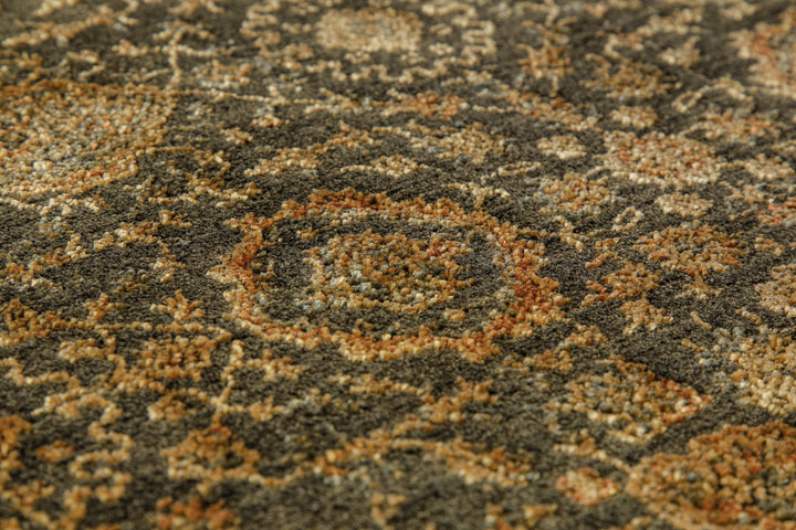 LunaSilk Teppich kupfer grau Kurzflor rechteckig