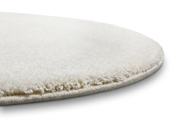 Manta Teppich creme weiß Hochflor rund