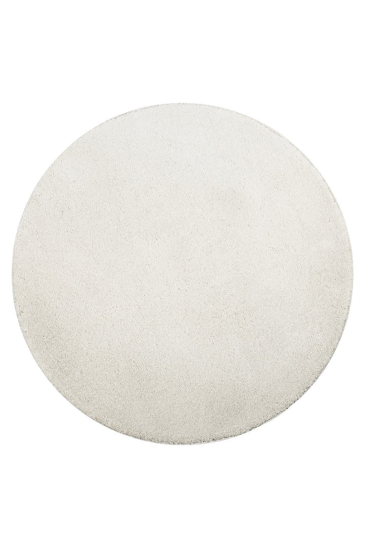 Manta Teppich creme weiß Hochflor rund