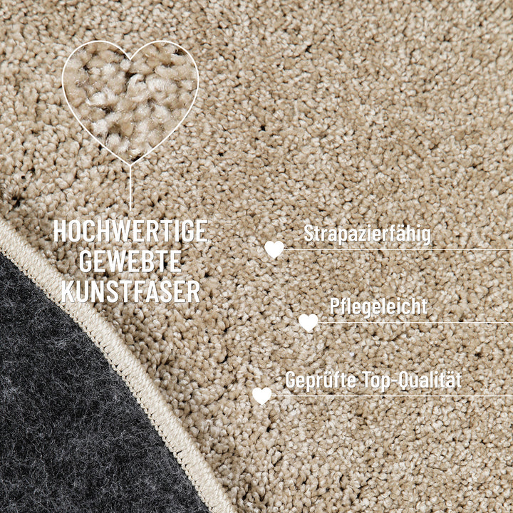 Manta Teppich sand beige Hochflor rechteckig