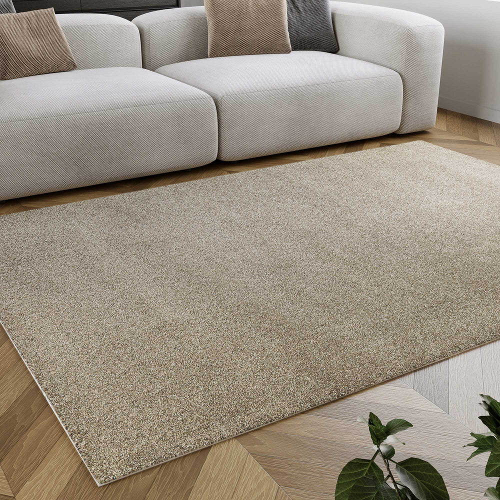Manta Teppich sand beige Hochflor rechteckig
