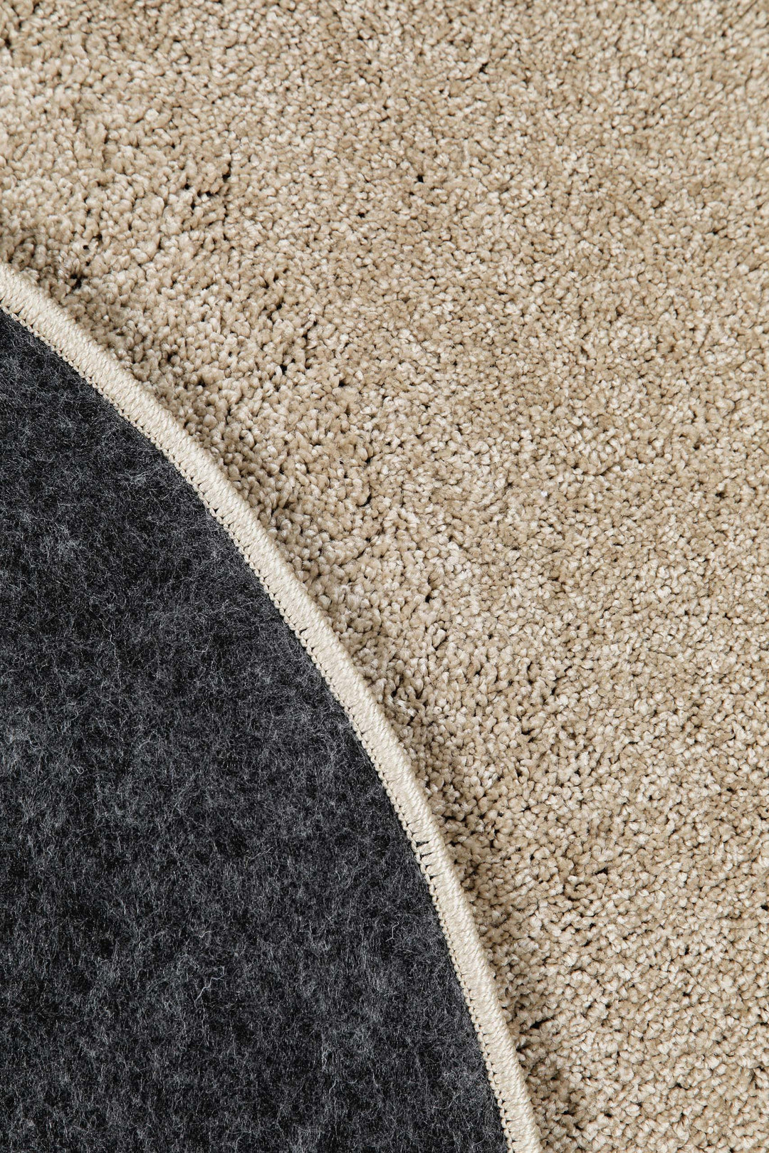 Manta Teppich sand beige Hochflor rund