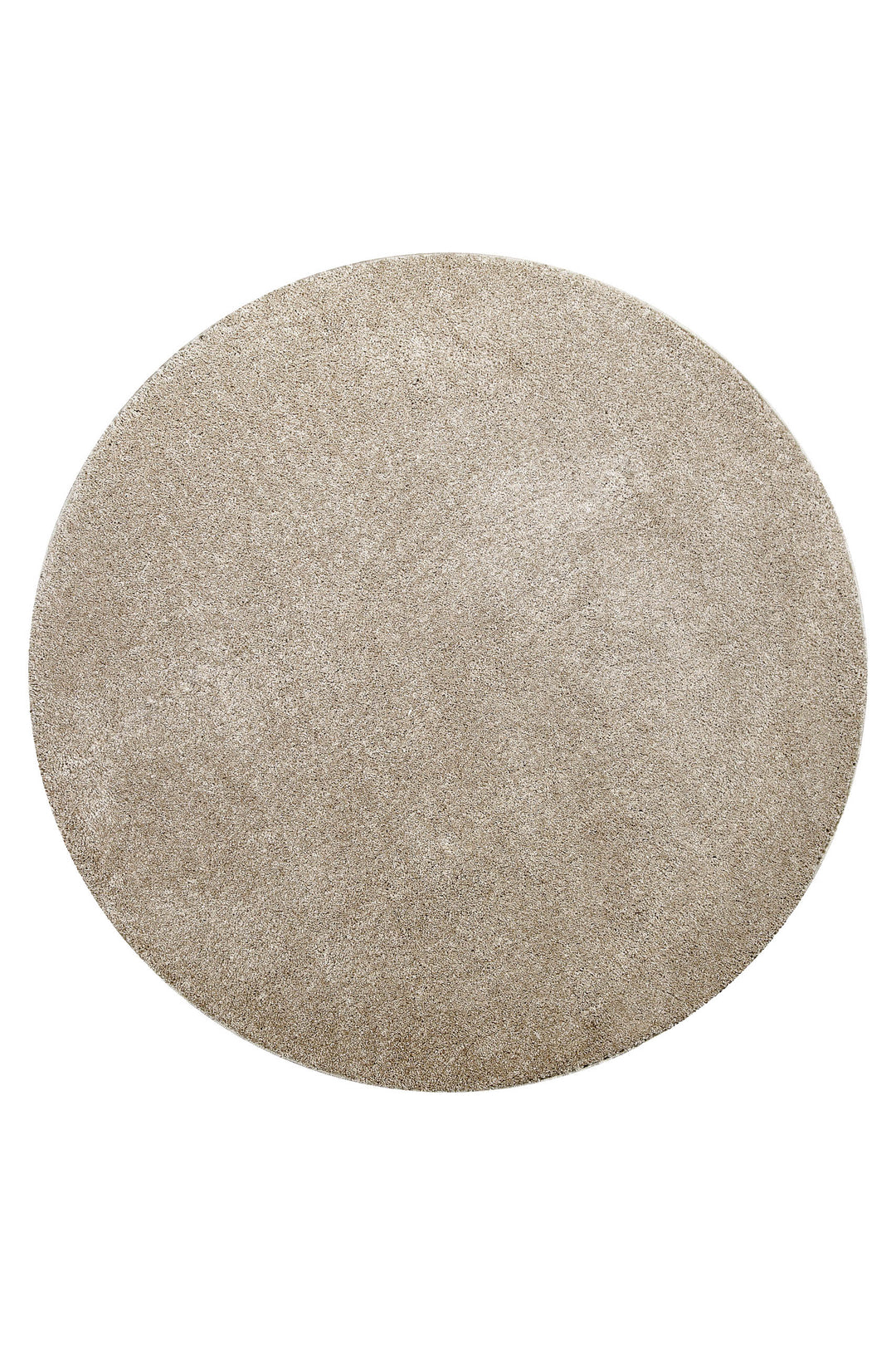 Manta Teppich sand beige Hochflor rund