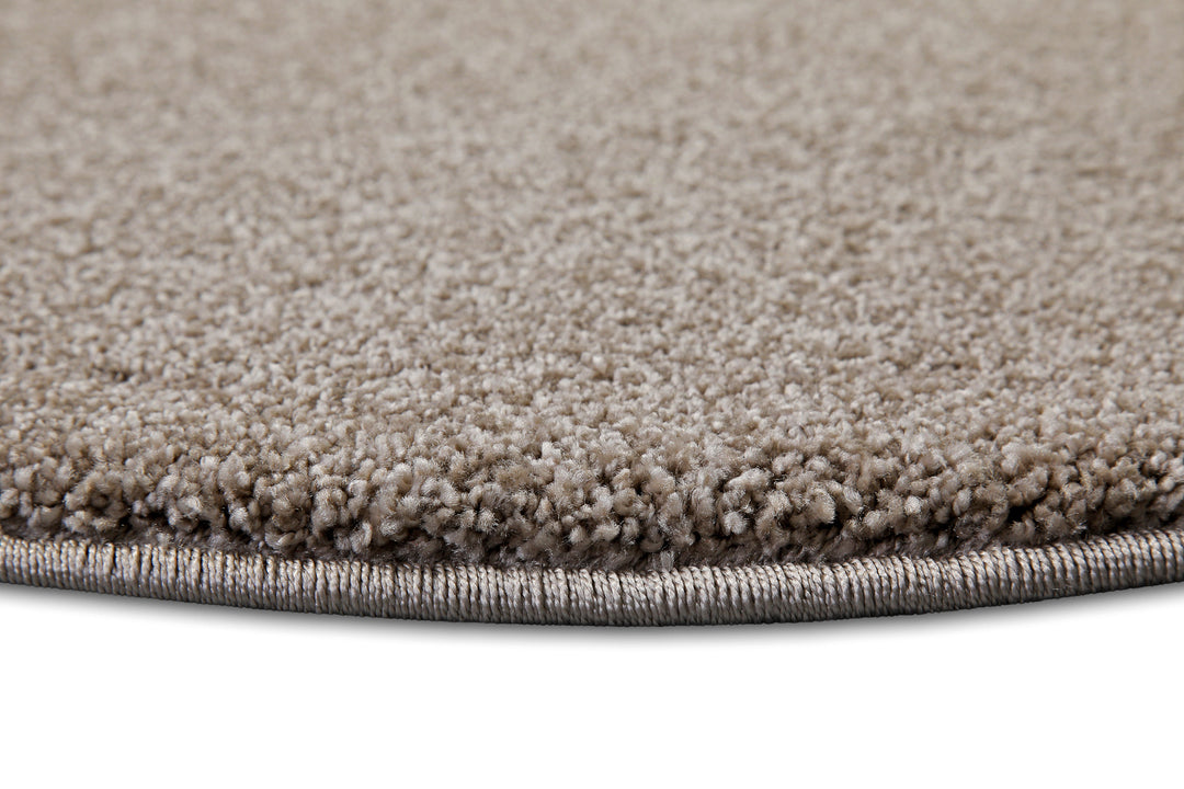 Topas Teppich sand beige Kurzflor rund