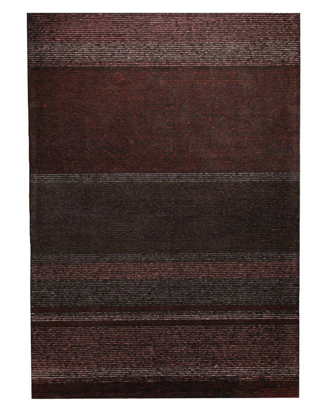 Bordeaux im Streifenlauf - Handtuft 160 x 230 cm – Produktfoto freigestellt