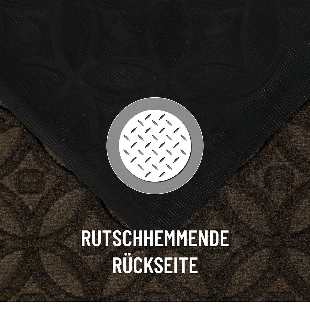 Midnight Mosaic Fußmatte braun Kurzflor rechteckig