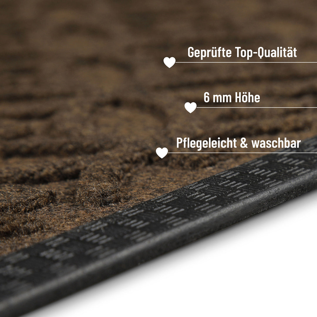 Midnight Mosaic Fußmatte braun Kurzflor rechteckig