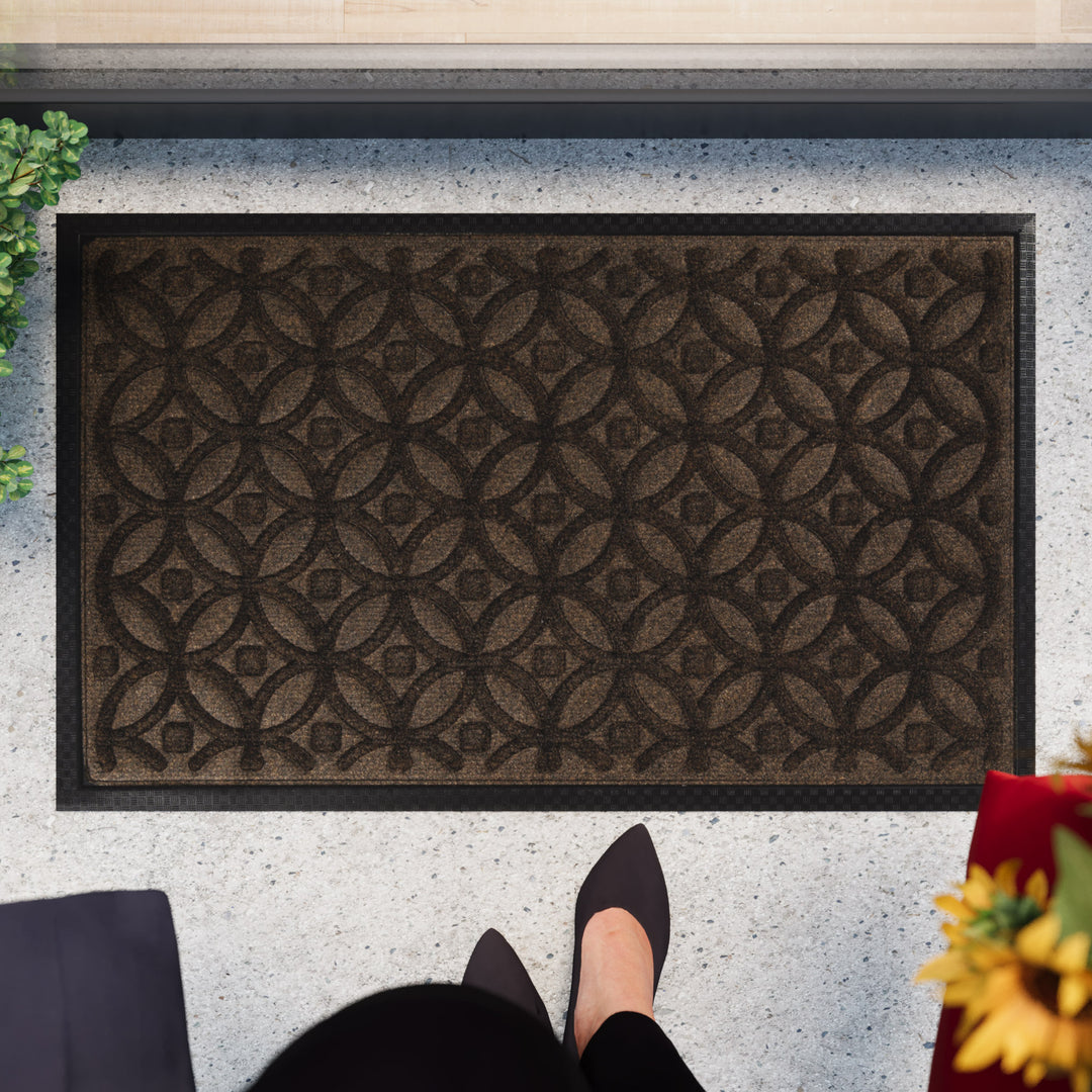 Midnight Mosaic Fußmatte braun Kurzflor rechteckig