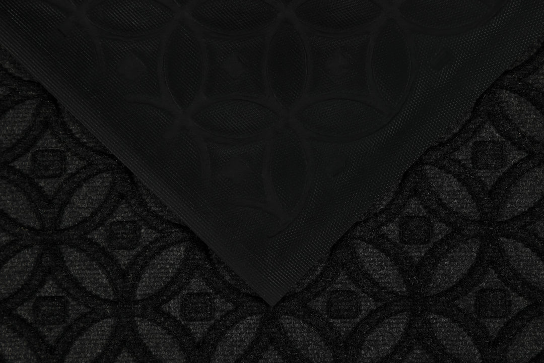 Midnight Mosaic Fußmatte anthrazit Kurzflor rechteckig